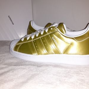 Adidas Shell Toe Metallic Gold- Size 8.5